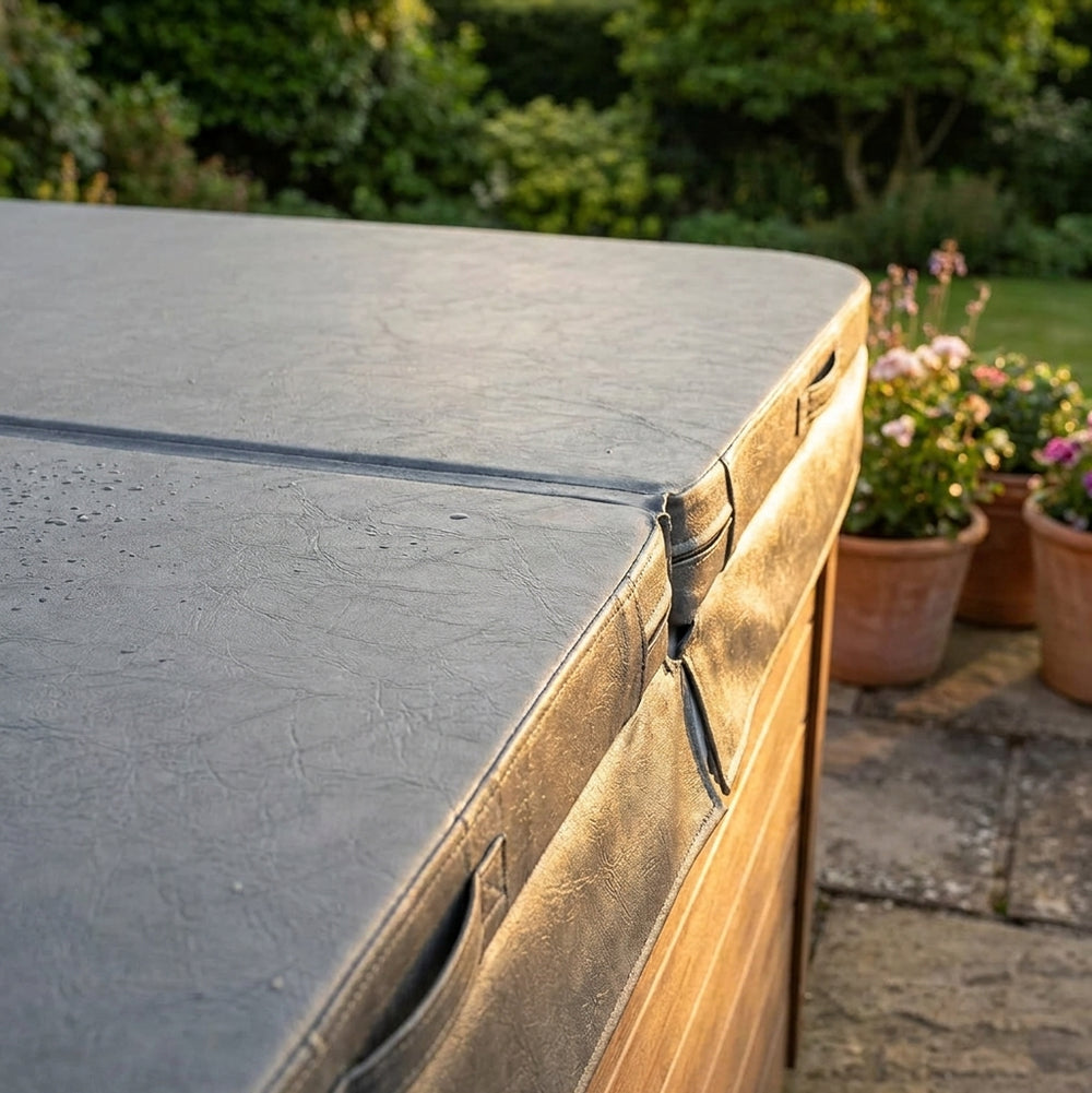 Grey Hot Tub Spa Cover for Enhanced Protection and Insulation - detail view