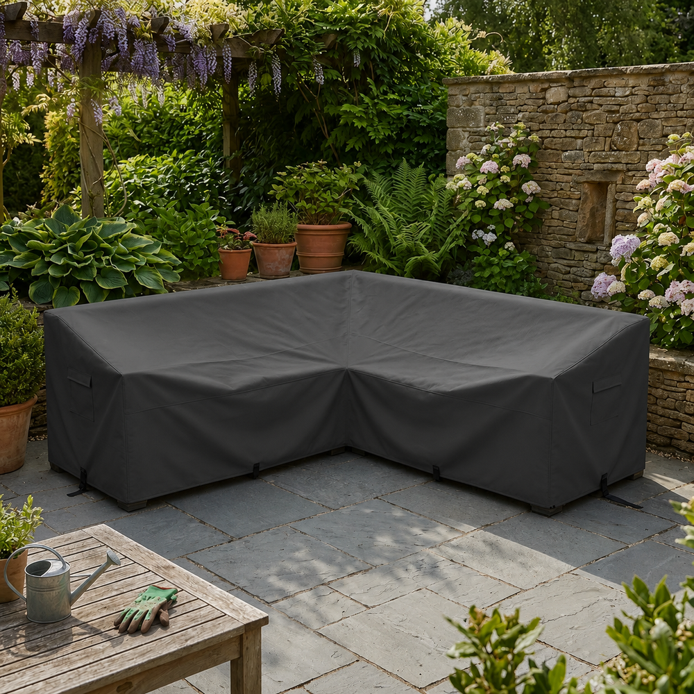 Corner Sofa Cover – 300cm Charcoal – Durable Polyester – Outdoor Protection