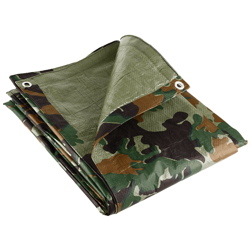 Dark Olive Green Camouflage Waterproof Tarp 80gsm Tarpaulin Ground Sheet Cover
