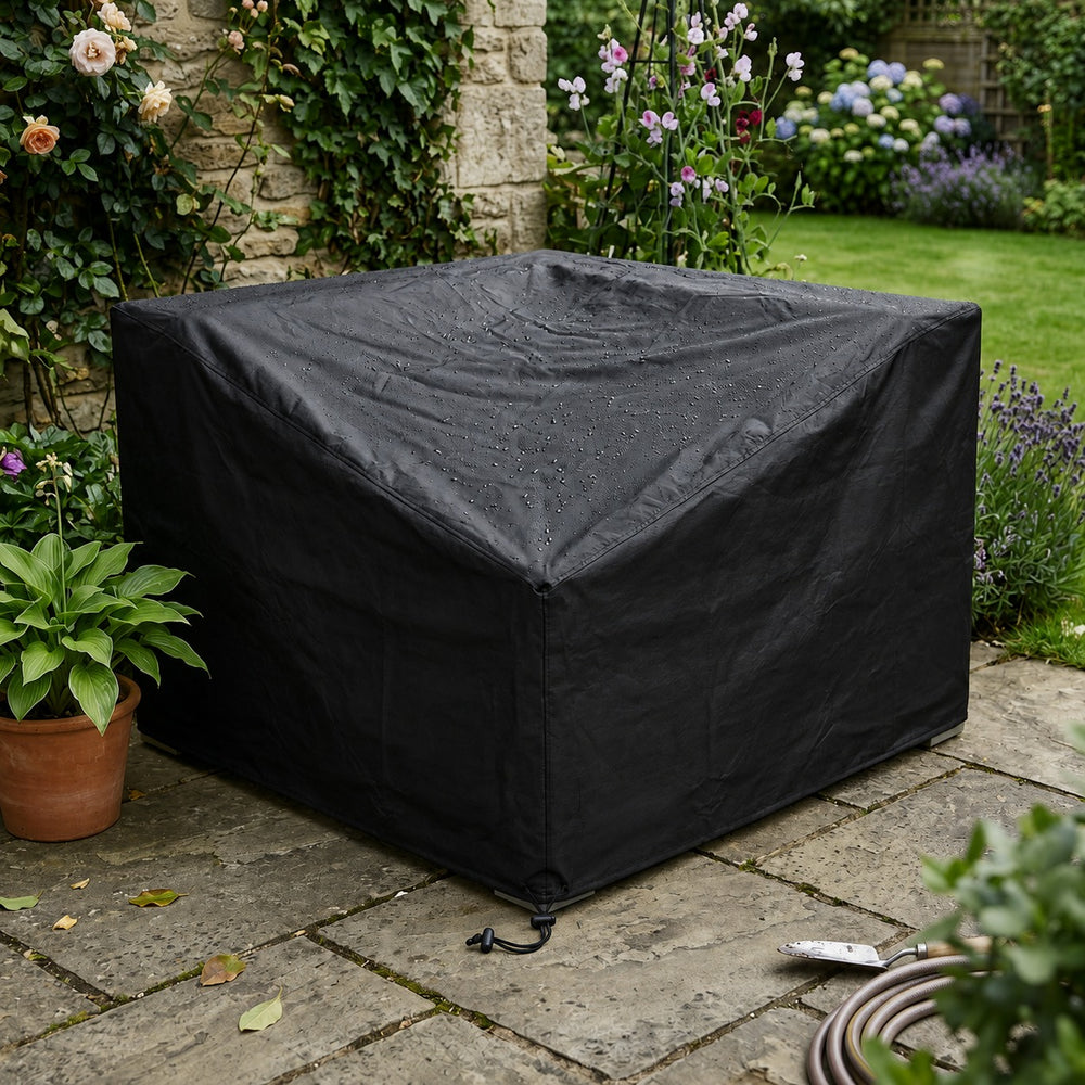 Small Corner Unit Cover – Black – Heavy Duty Polyethylene – Garden Sofa Protection