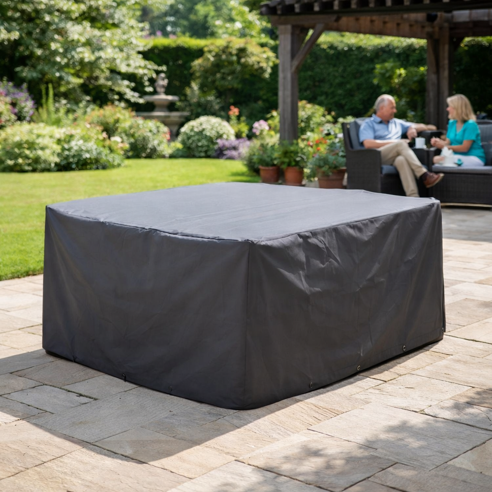 Patio Set Cover – 6 Seat – Charcoal Polyester – Outdoor Protection