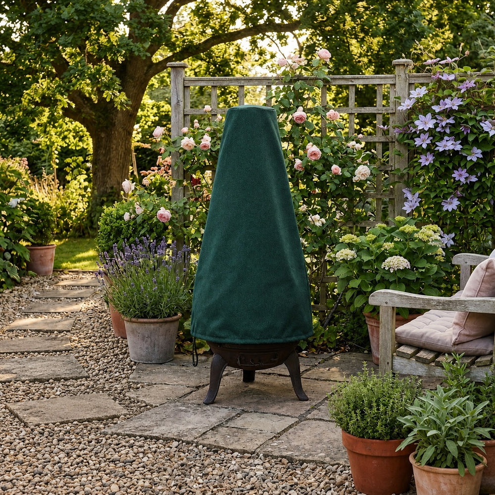 Medium Chimenea Cover – Green – Super Tough Waterproof – Outdoor Protection