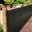 Premium Edging Stabilising Strips for Outdoor PVC Screening - 4 Pack with Weather-Resistant Durability and Black Finish