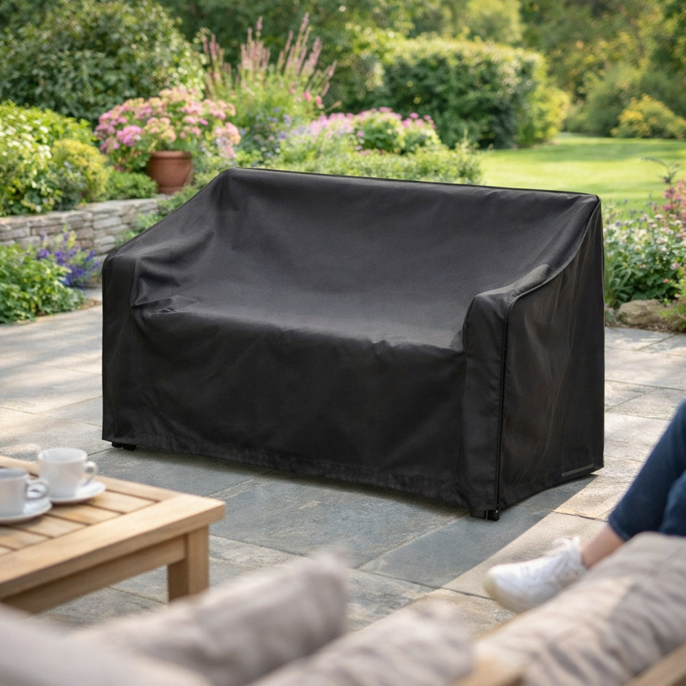 Bench Cover – 3-4 Seater – Black – Heavy Duty Outdoor Protection