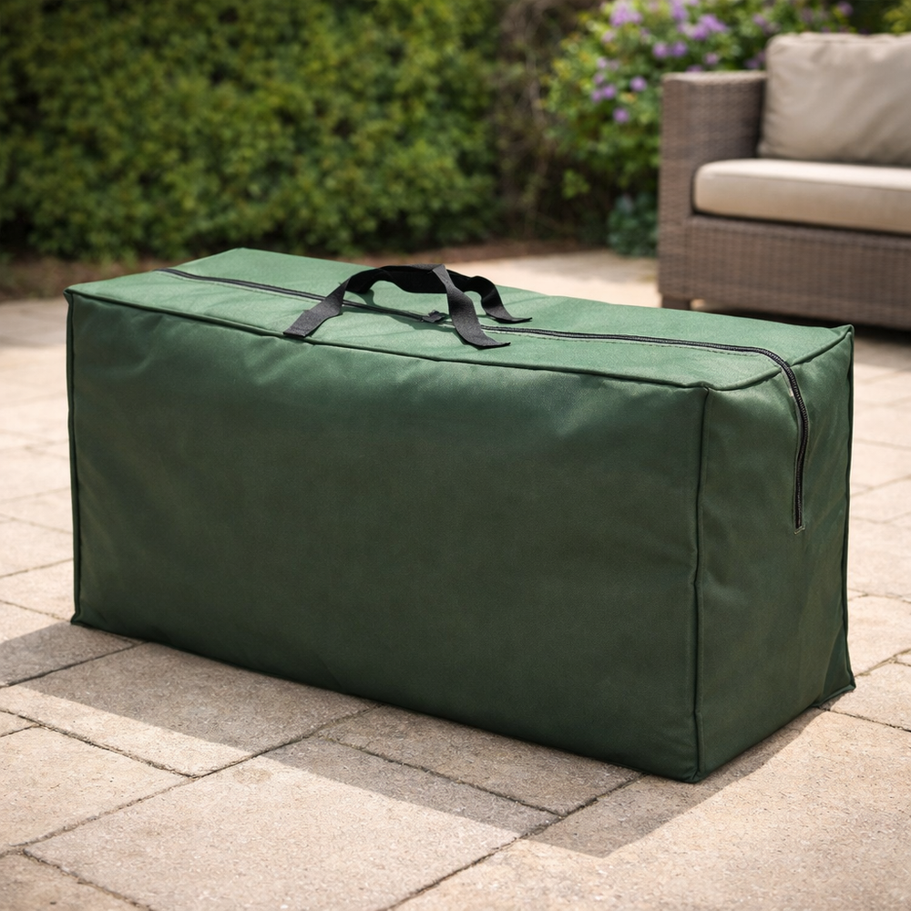 Heavy Duty Cushion Bag – Green – Multi-Layered Polyethylene – Outdoor Cushion Protection