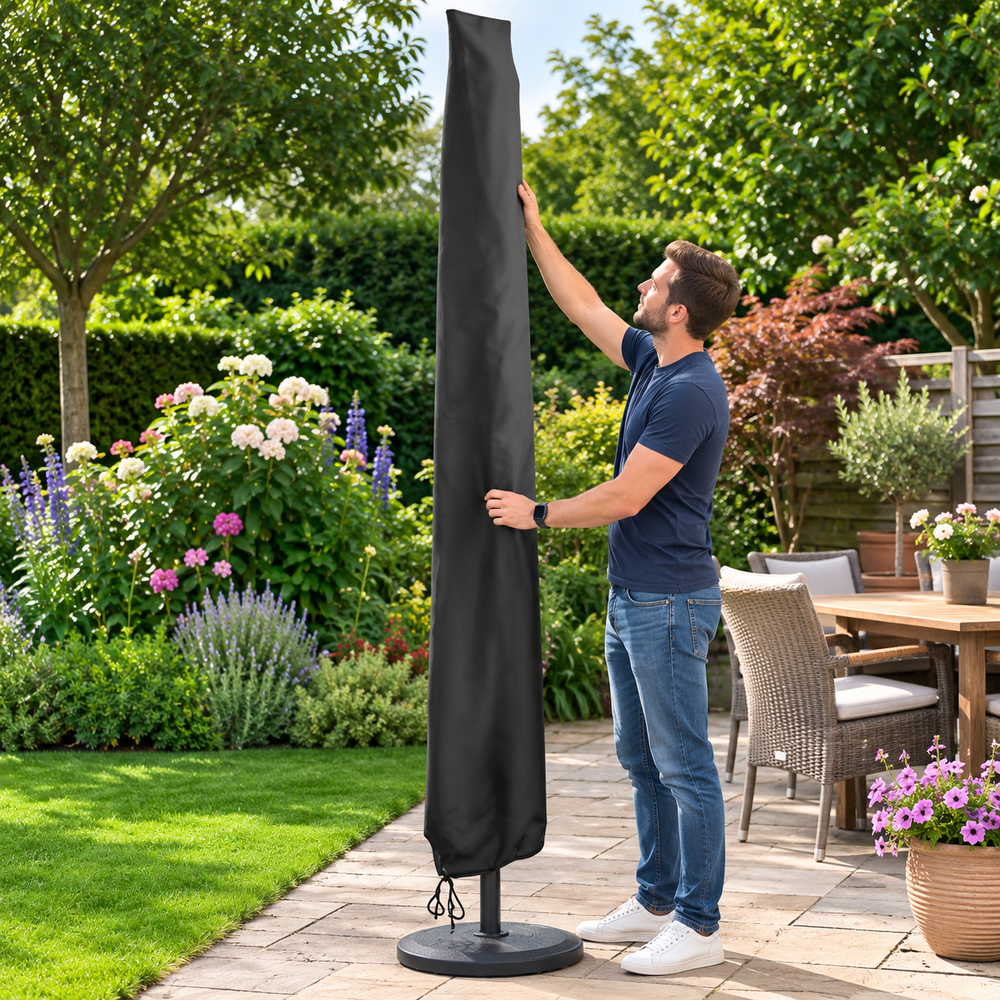 Round Parasol Cover – 220cm – PVC Backed Polyester – Outdoor Protection
