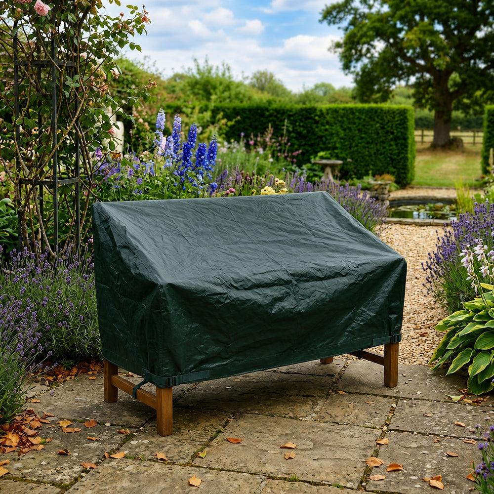 Heavy Duty 2 Seater Bench Cover – Green – Polyethylene Protection – Outdoor Furniture