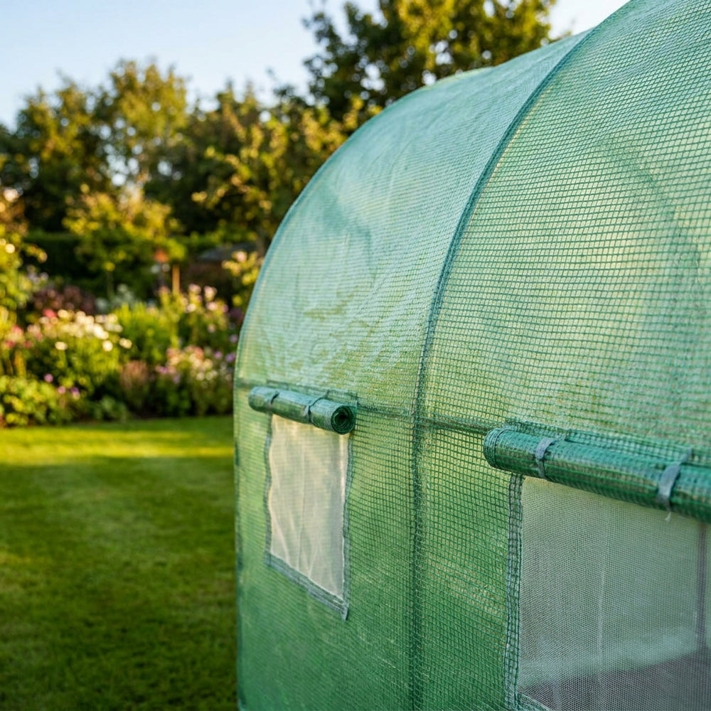3m x 2m Polytunnel with 25mm Frame for Optimal Plant Growth - detail view