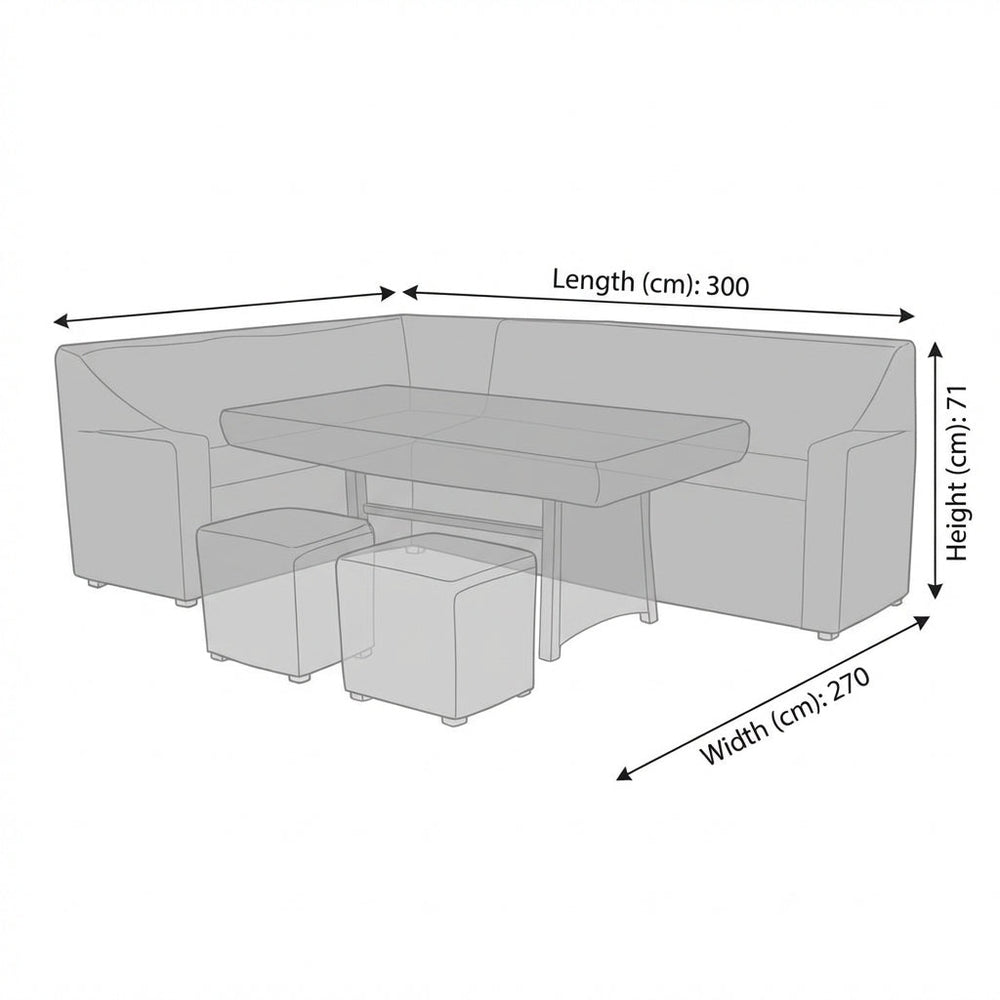 Large Casual Dining Set Cover – 300cm – Heavy Duty Waterproof – Outdoor Furniture Protection