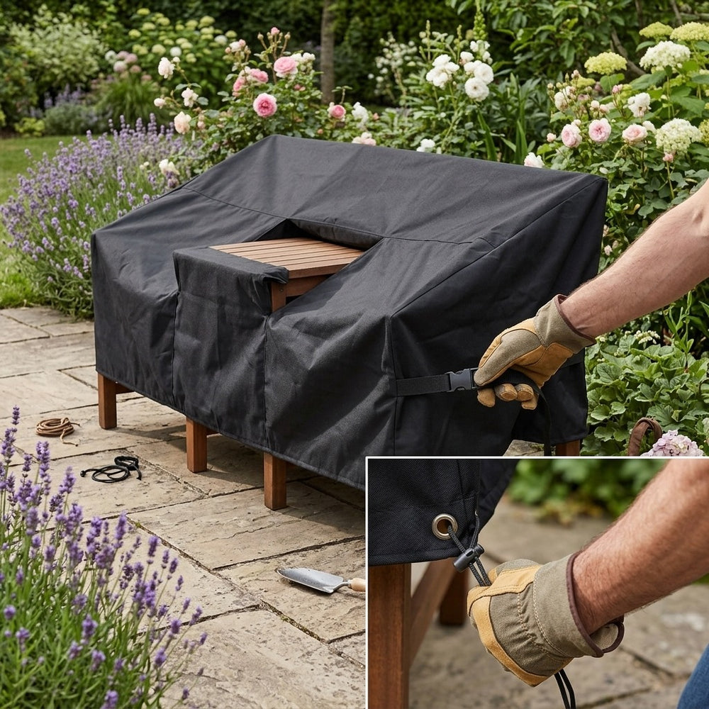 Premium Companion Seat Cover – Black – Super Tough Material – Garden Furniture Protection