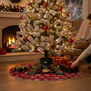 Premium Heavy Duty Cast Iron Christmas Tree Stand for Trees Up to 8ft with Water Reservoir and Secure Thumb Screws