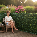 Premium Artificial Ivy Tarpaulins Company UK Hedge Garden Fence Privacy Screening - Versatile UV Protected Roll for Balconies, Pools & Patios - 3m Length