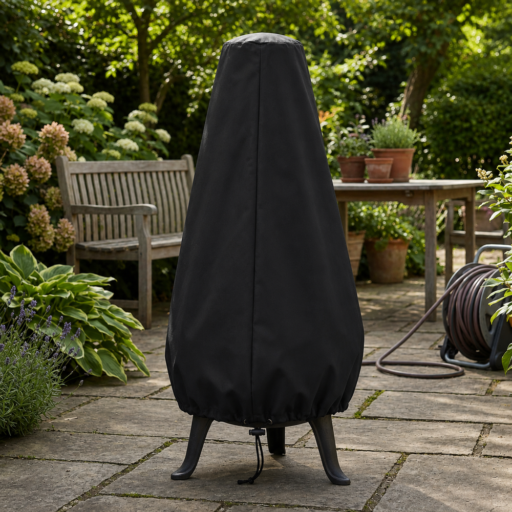 Large Chimenea Cover – Black – Super Tough Material – Outdoor Protection