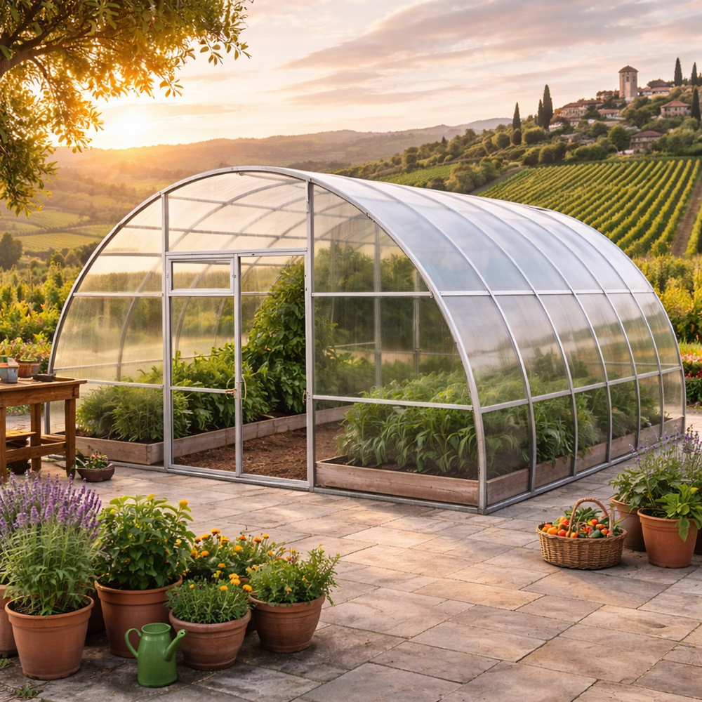 Mid-Size 24m² Polycarbonate Greenhouse