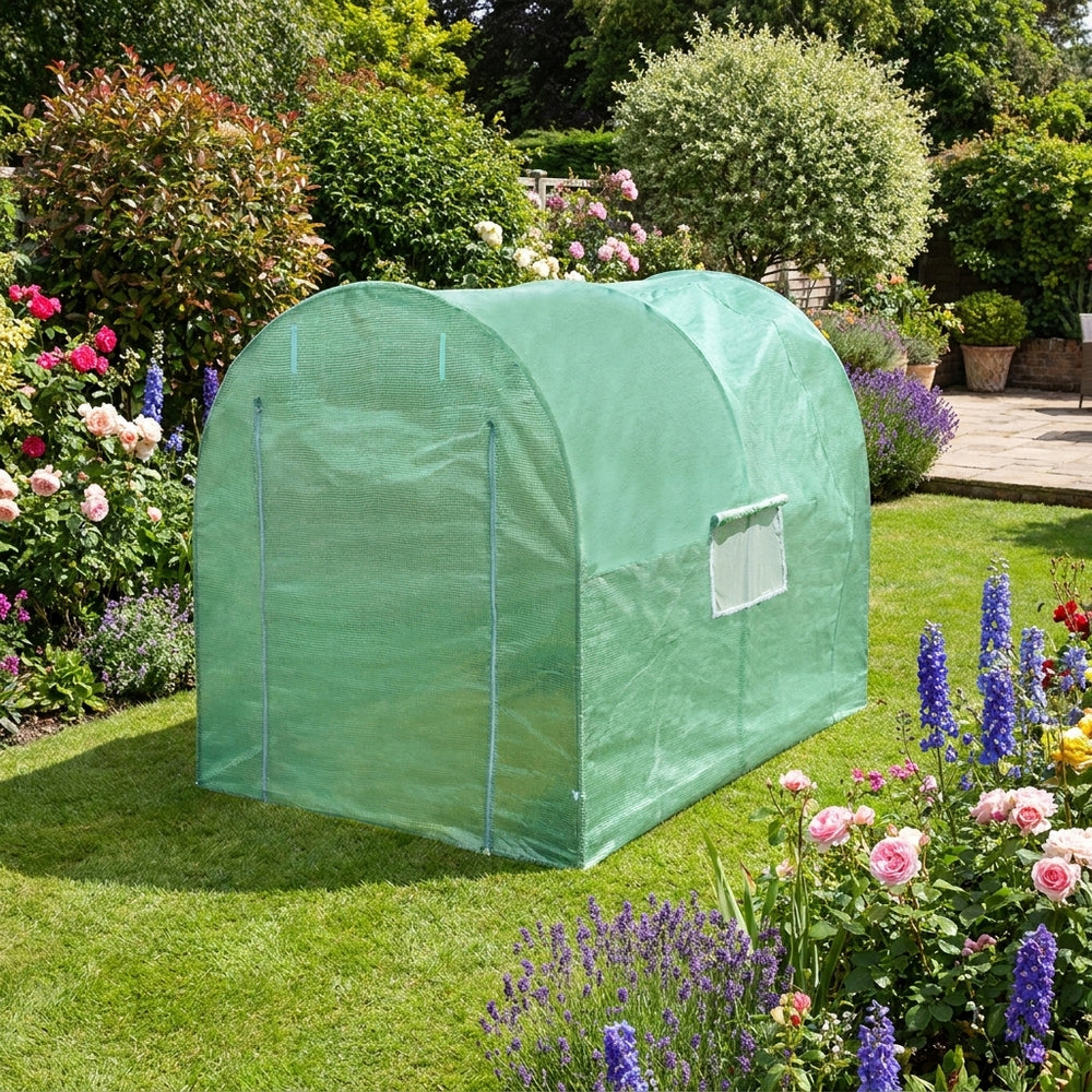 4m x 2m Polytunnel with 19mm Frame for Garden Protection