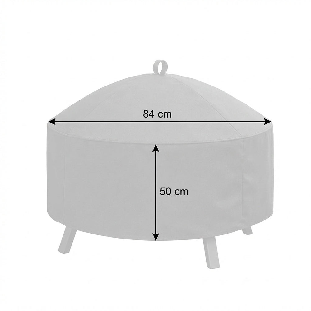 Fire Pit Cover – Large Round Charcoal – Durable Polyester – All-Weather Protection