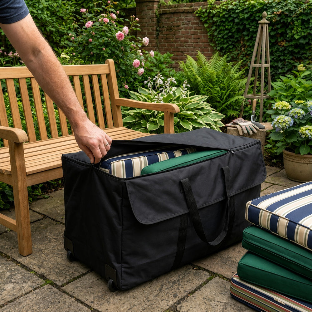 Large Cushion Storage Bag – Black – Super Tough Material – Outdoor Protection