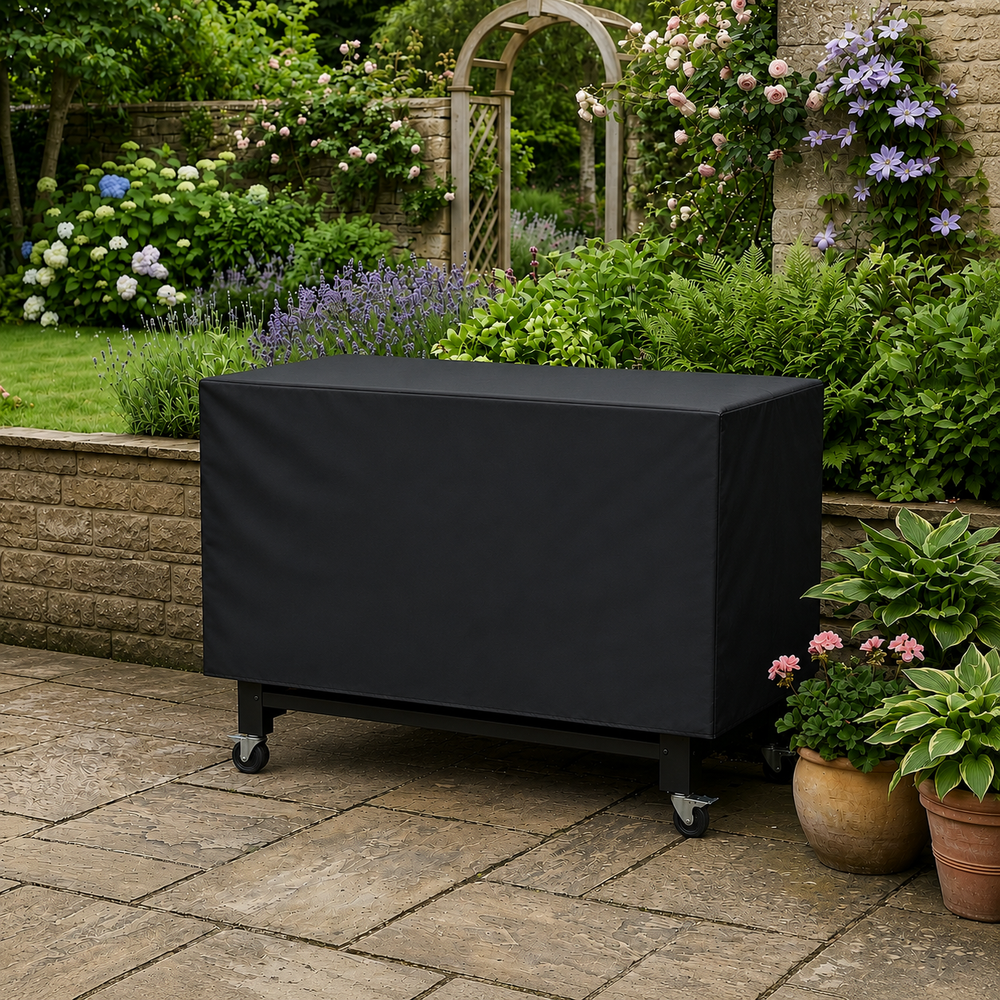 Heavy Duty Large Flatbed Barbecue Cover – Black – Polyethylene Protection – Outdoor Use