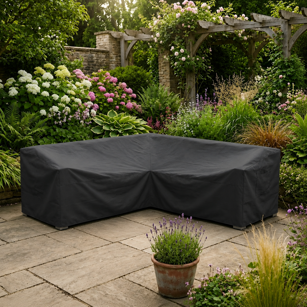 Corner Sofa Cover – 250cm Charcoal – Durable Polyester – Outdoor Protection
