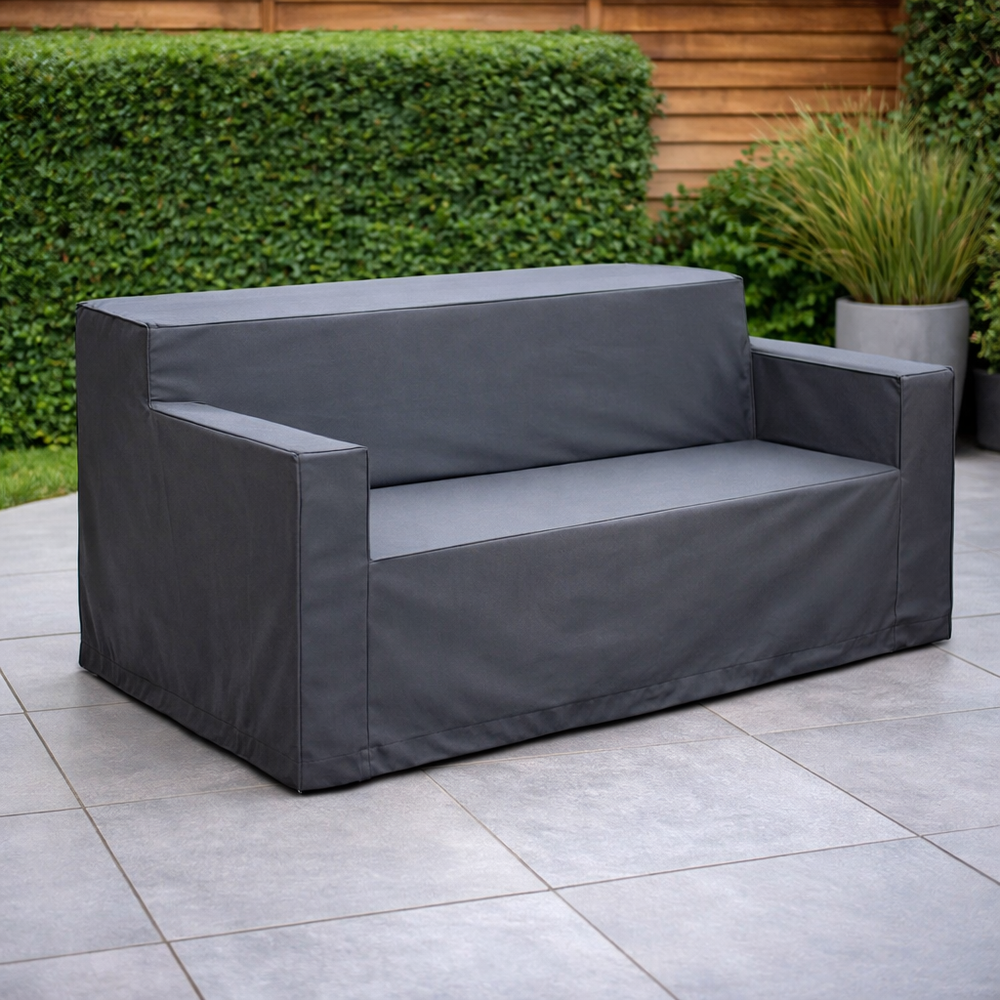 2 Seater Sofa Cover – Small Charcoal – Durable Polyester – Outdoor Protection
