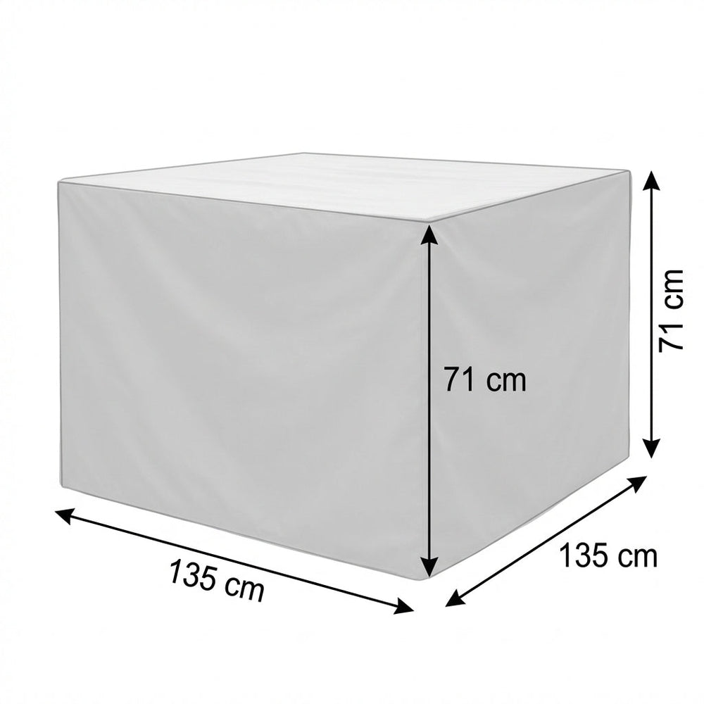 4 Seater Cube Set Cover – Extra Large Charcoal – Weatherproof Polyester – Outdoor Furniture Protection
