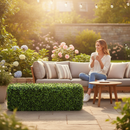 Premium Freestanding Artificial Gardenia Hedge 158cm x 56cm - Realistic, Durable Privacy Solution for Indoor and Outdoor Use