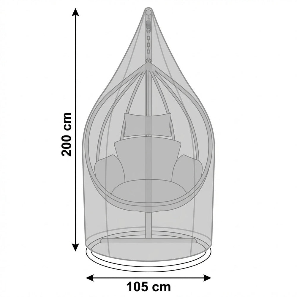 Hanging Chair Cover – Medium Charcoal – Durable Polyester – Outdoor Protection