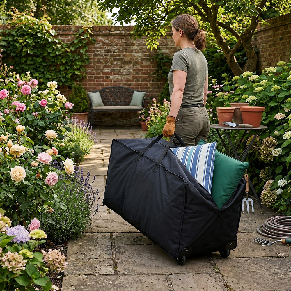 Large Cushion Storage Bag – Black – Super Tough Material – Outdoor Protection