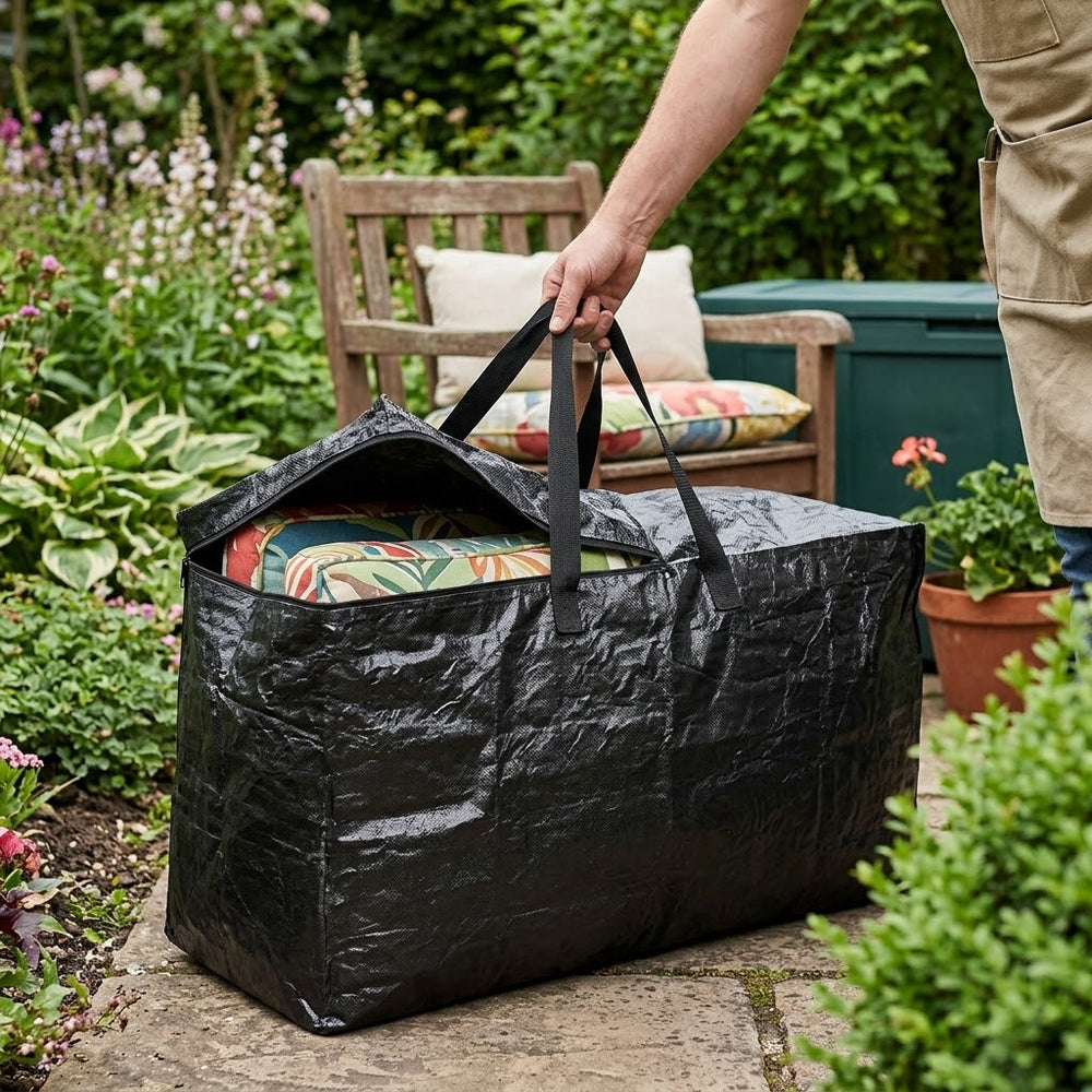 Cushion Storage Bag – Black – Polyethylene Material – Indoor Use