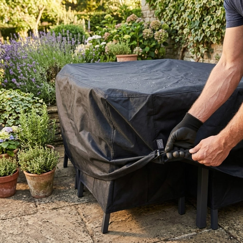 Rectangular Furniture Set Cover – Black – Super Tough Material – Outdoor Protection