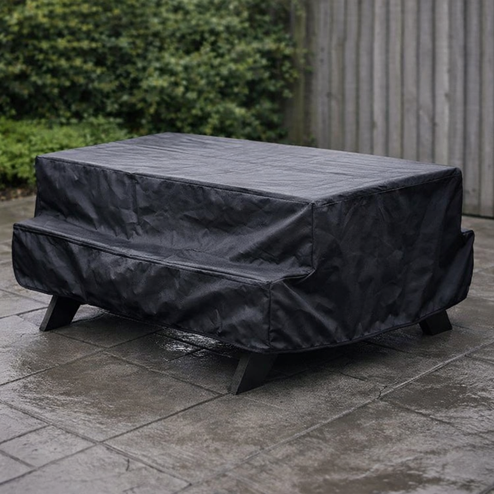 7 Seater Picnic Table Cover – Black – Heavy Duty Polyethylene – Outdoor Protection