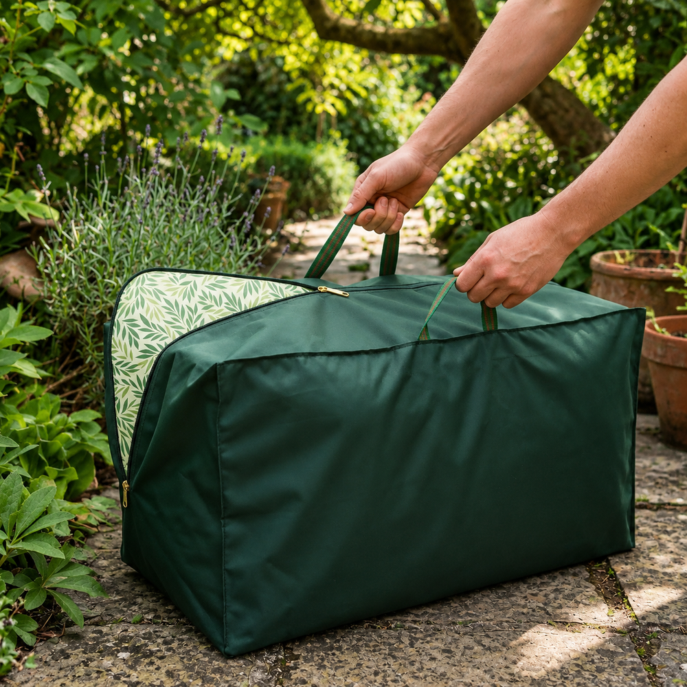 Cushion Storage Bag – Green – Waterproof Polyester – Outdoor Use