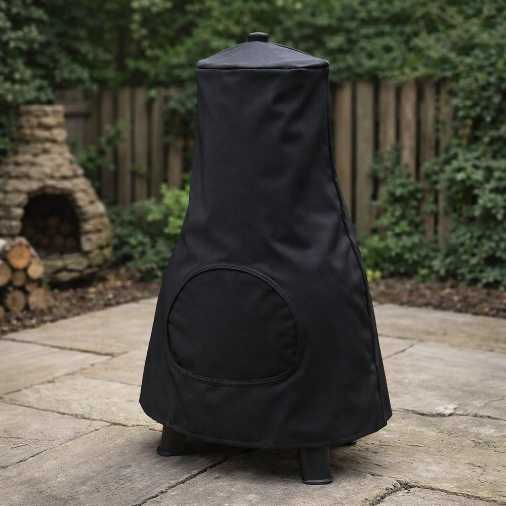 Medium Chimenea Cover – Black – Super Tough Waterproof – Outdoor Protection