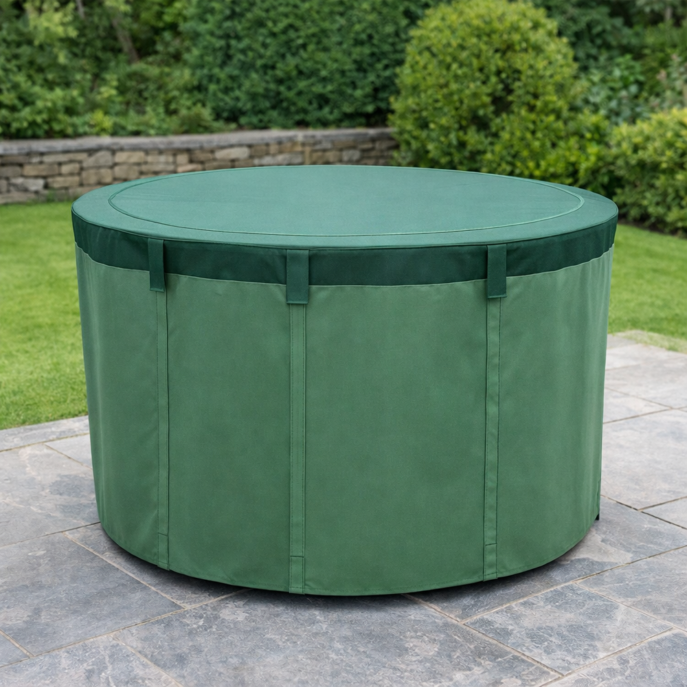 Circular Table Cover – Medium Green – Durable Polyester – Outdoor Protection