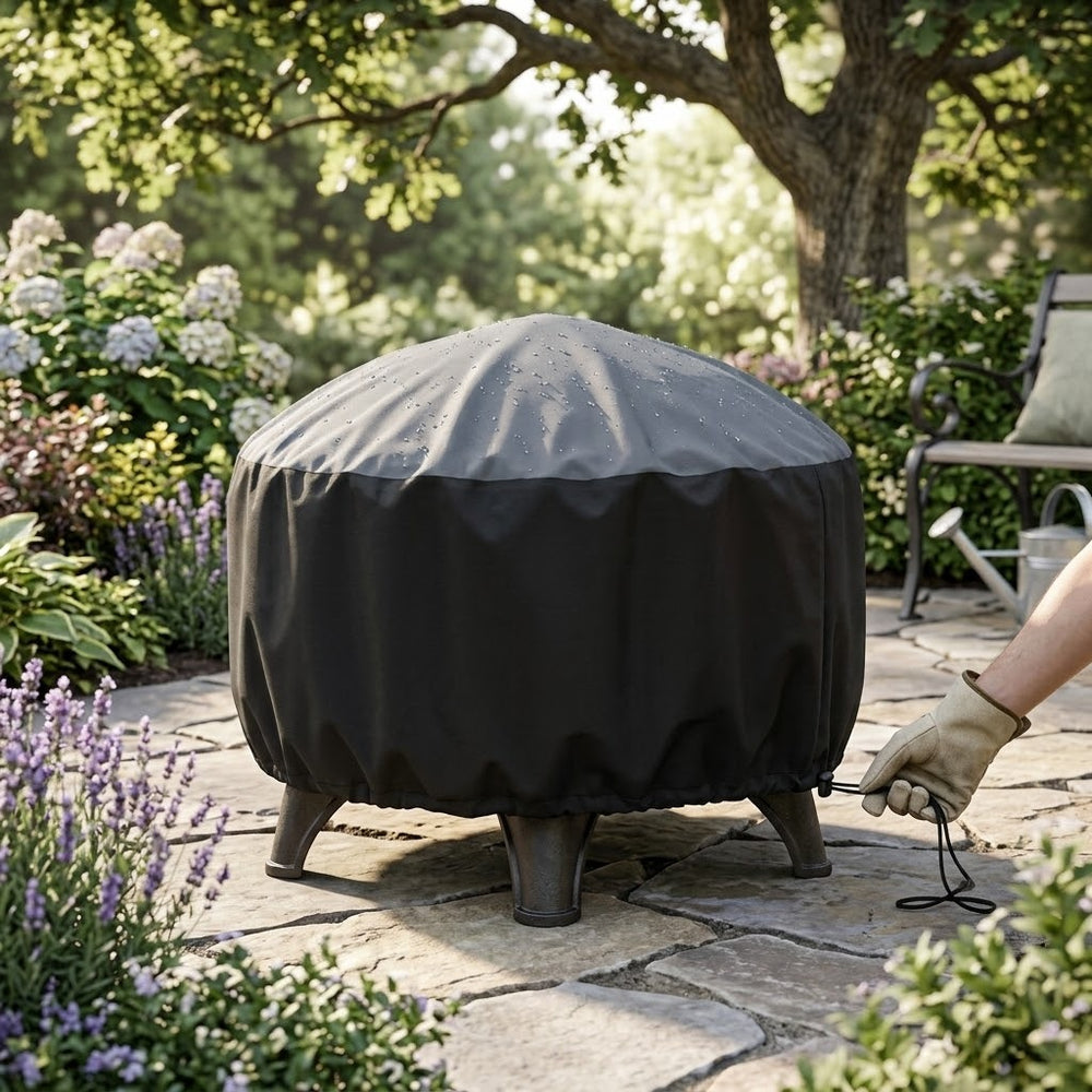 Firepit Cover – Small Black – Super Tough Waterproof – Outdoor Protection