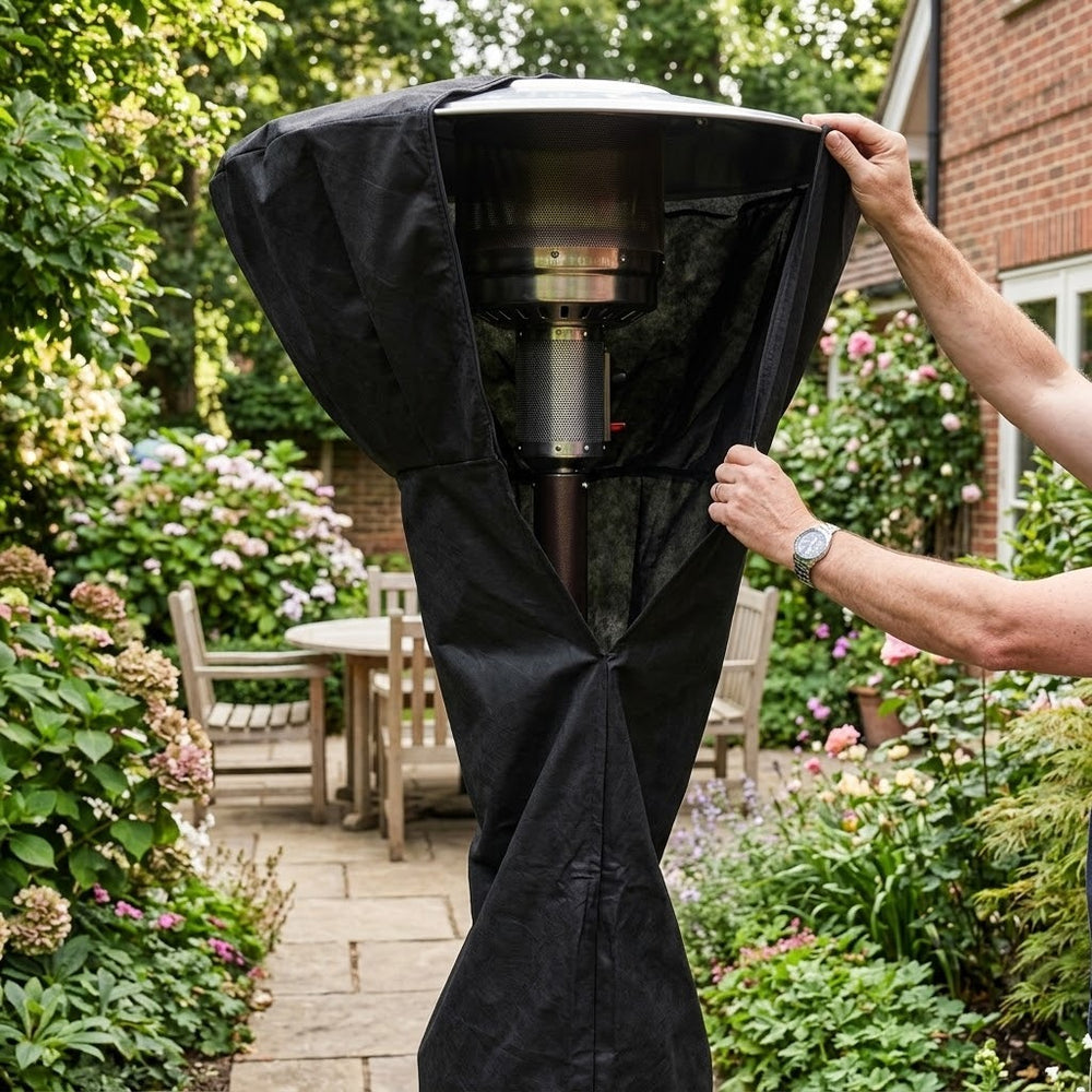 Patio Heater Cover – Black – Super Tough Waterproof – Outdoor Protection