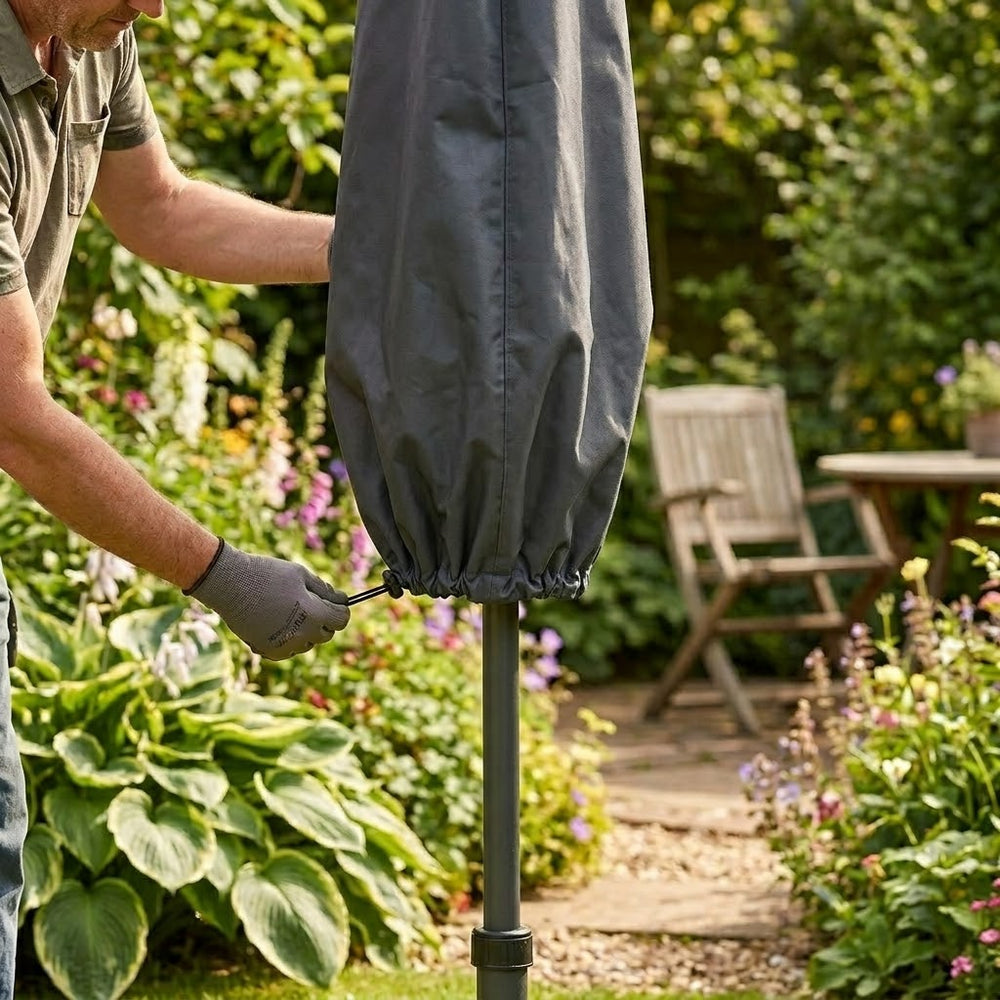 Parasol Cover – Medium Charcoal – Durable Polyester – Outdoor Protection