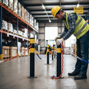 Premium High-Visibility Plastic Barrier Chain 25m - Lightweight, Durable, and Ideal for Indoor or Outdoor Use