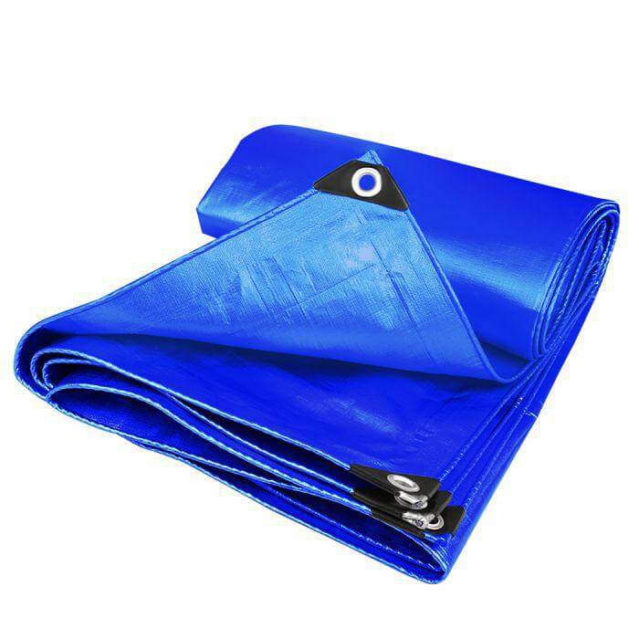 Premium Blue Polyethylene Tarpaulin Heavy Duty Waterproof Tarp - 105gsm for All-Weather Protection