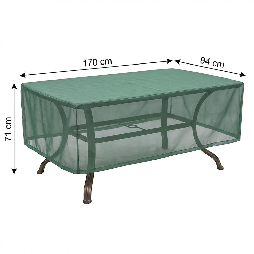 Rectangular Table Cover – Green – Super Tough Protection – Outdoor Use