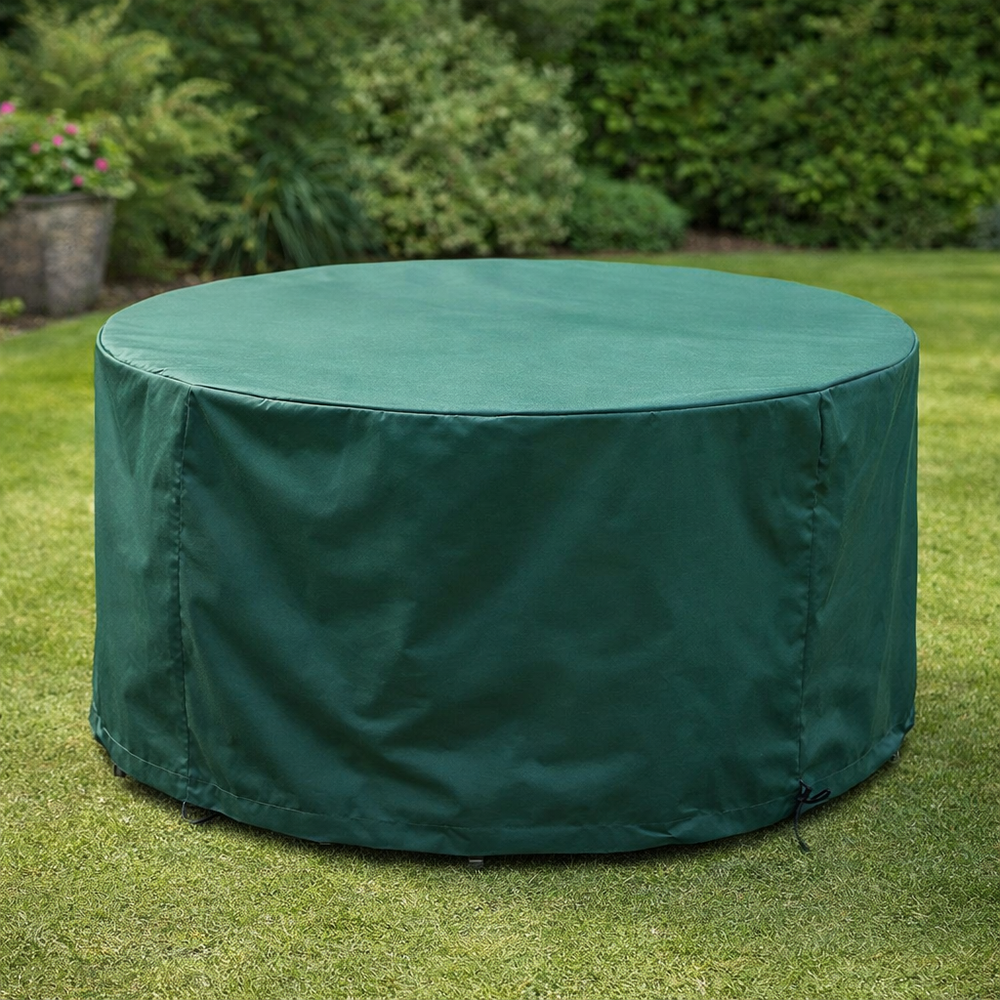 Round Furniture Set Cover – Green – Super Tough Waterproof – Outdoor Dining Protection