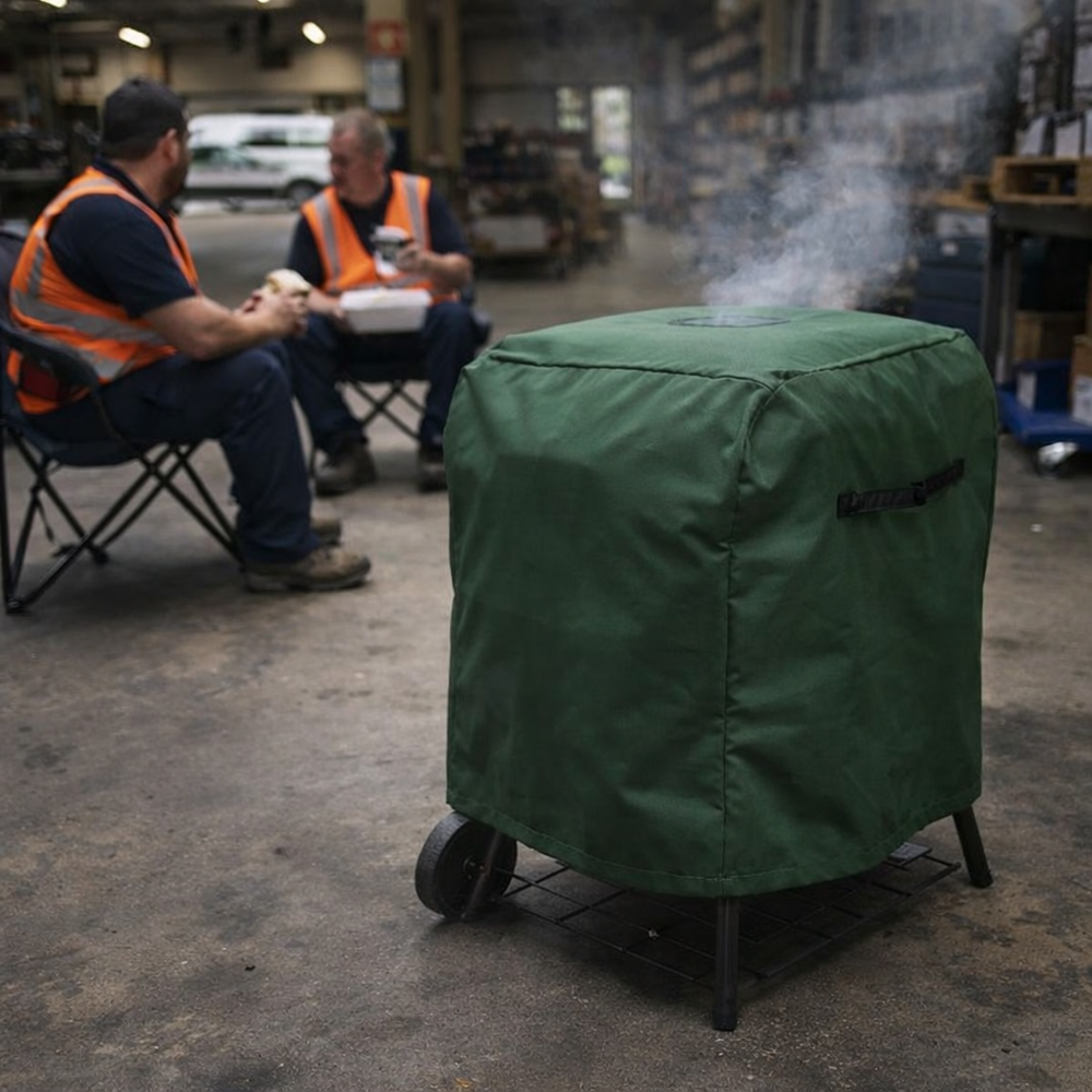 Square Barbecue Cover – 68cm Green – Super Tough Weather Protection