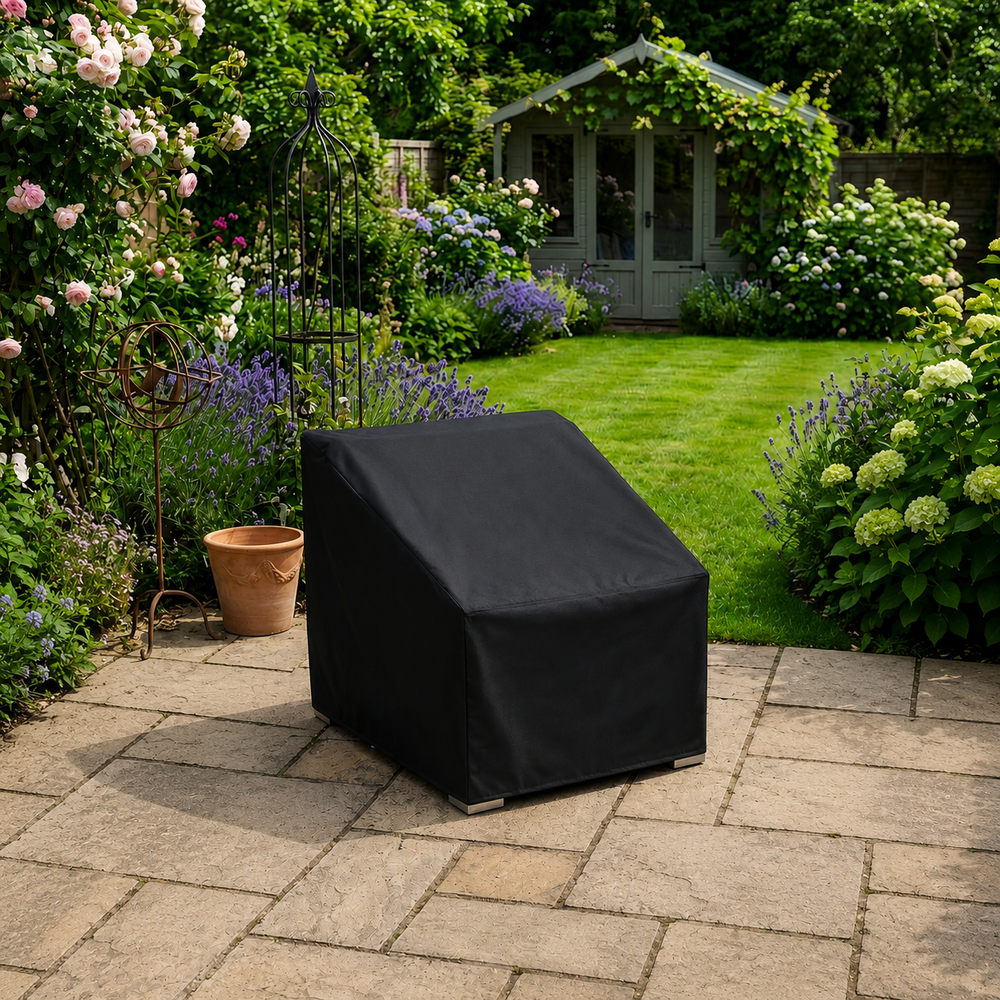Small Centre Unit Cover – Black – Super Tough Waterproof – Garden Sofa Protection