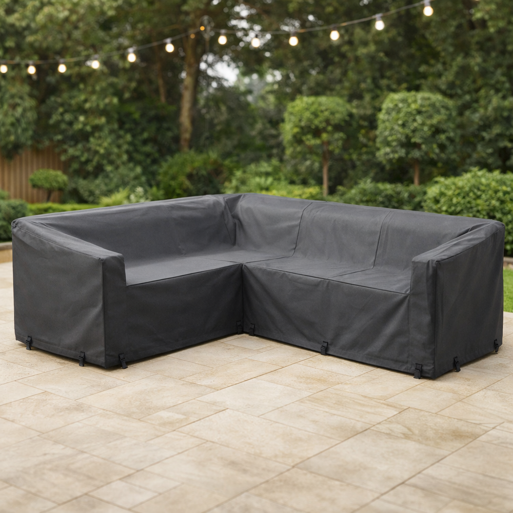 Corner Sofa Set Cover – Medium Charcoal – Durable Polyester – Outdoor Protection
