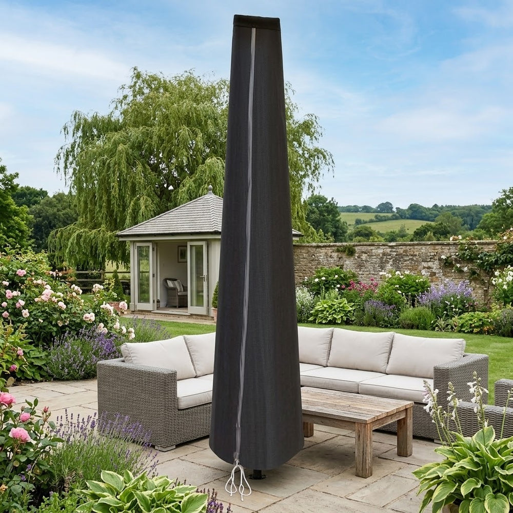 Parasol Cover – Extra Large Black – Heavy Duty Weather Protection – Outdoor Use