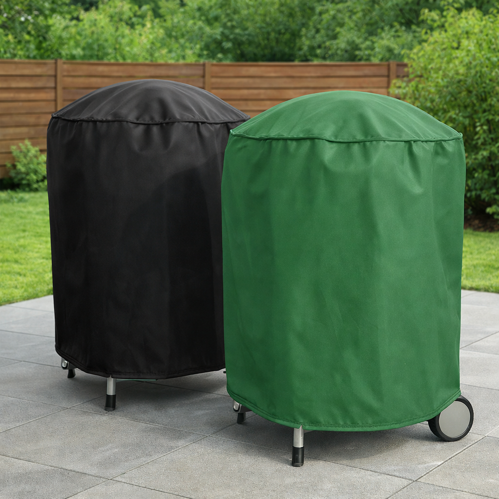 Kettle BBQ Cover – Green/Black – Reversible Waterproof Protection