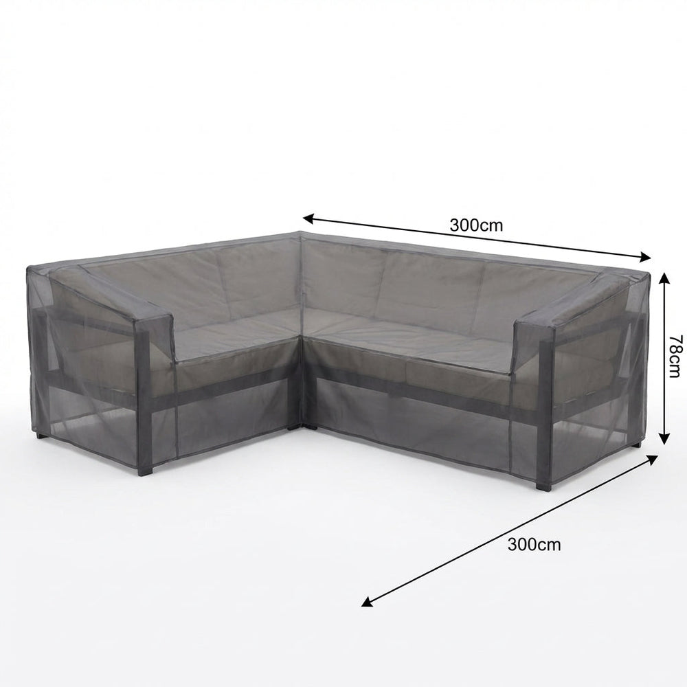 Corner Sofa Cover – 300cm Charcoal – Durable Polyester – Outdoor Protection