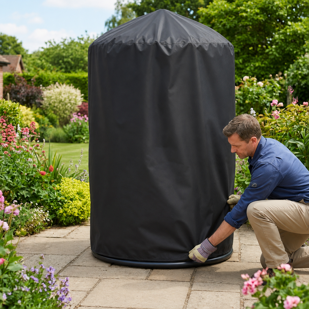 Deluxe Hanging Chair Cover – Black – PVC Backed Polyester – Outdoor Protection