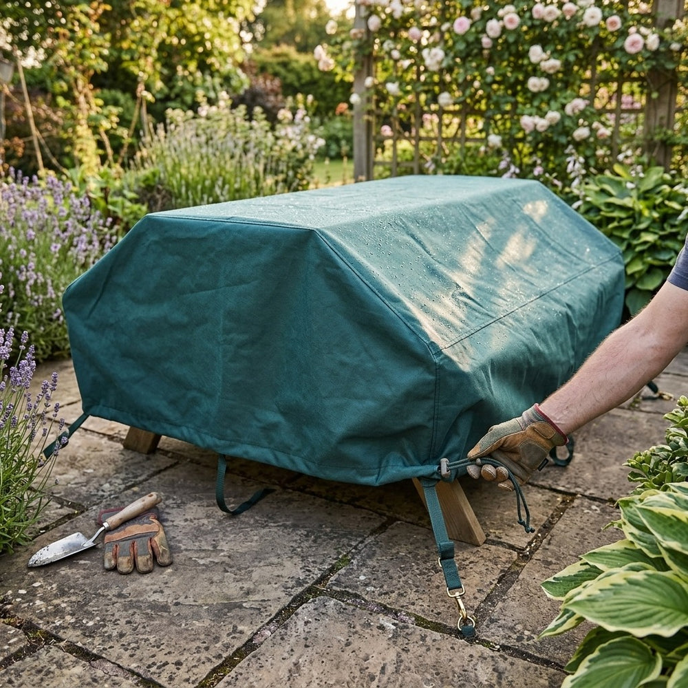 Heavy Duty 6 Seater Picnic Table Cover – Green – Waterproof Protection