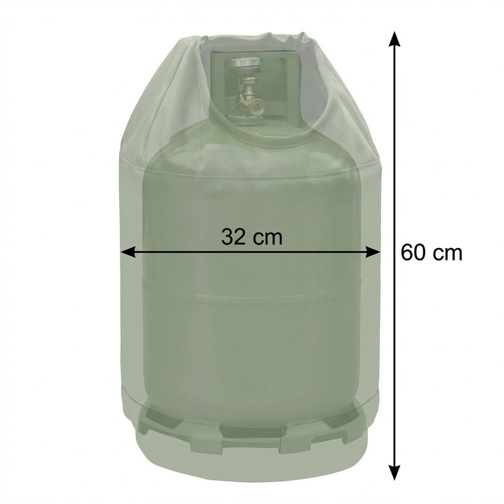 Heavy Duty 15kg Gas Bottle Cover – Green – Multi-Layered Polyethylene – Outdoor Protection